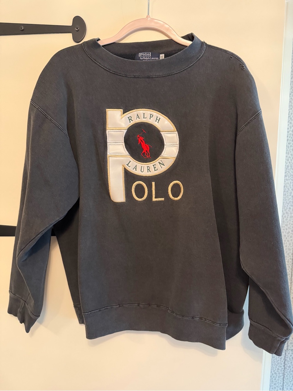 Polo by Ralph Lauren Black Logo Crewneck Sweatshirt